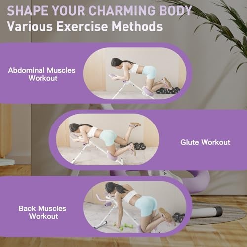 Ab Machine, Ab Workout Equipment Abdominal Trainer, Adjustable Abdominal