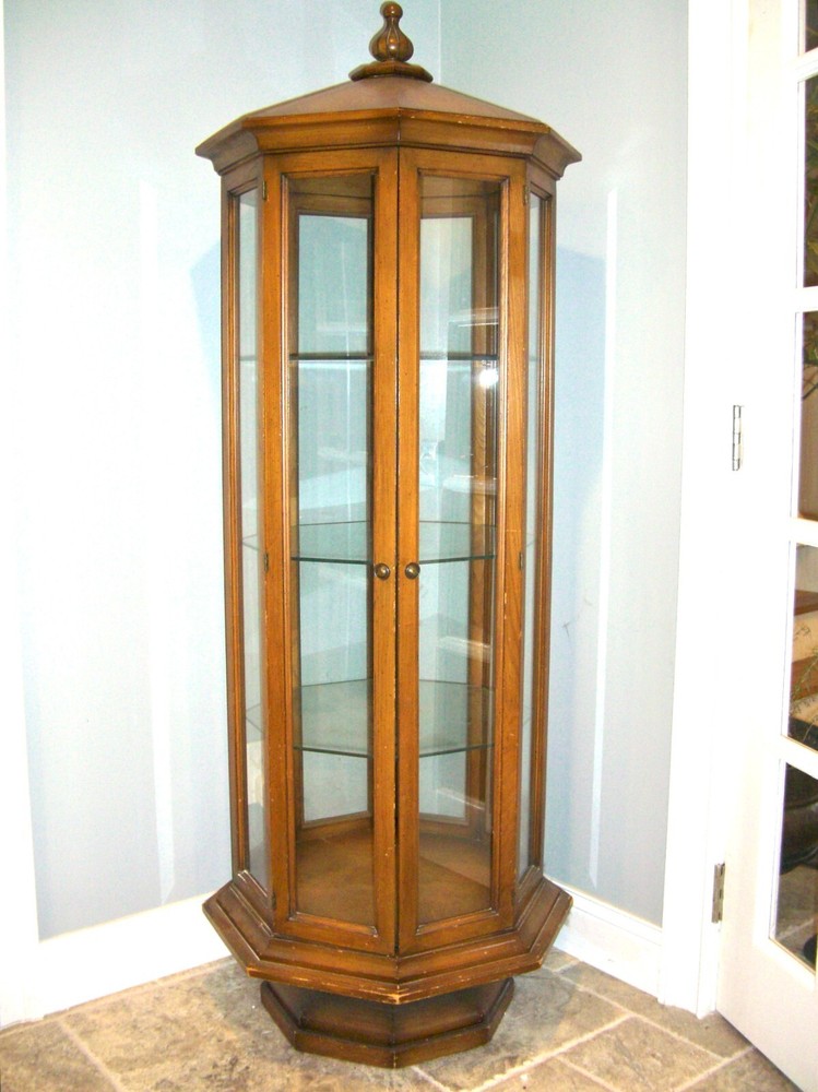 Mid Century Modern Octagonal China Display Cabinet