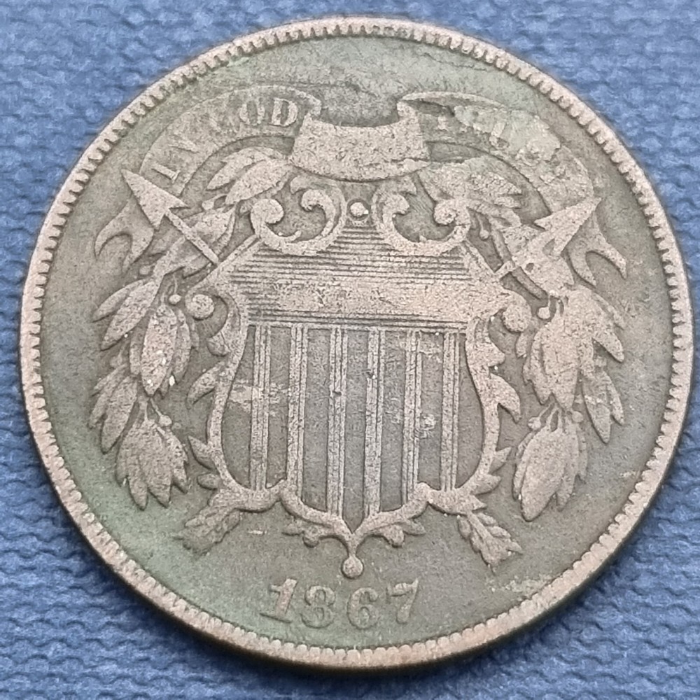 1867 Two Cent Piece 2c Better Grade #57381