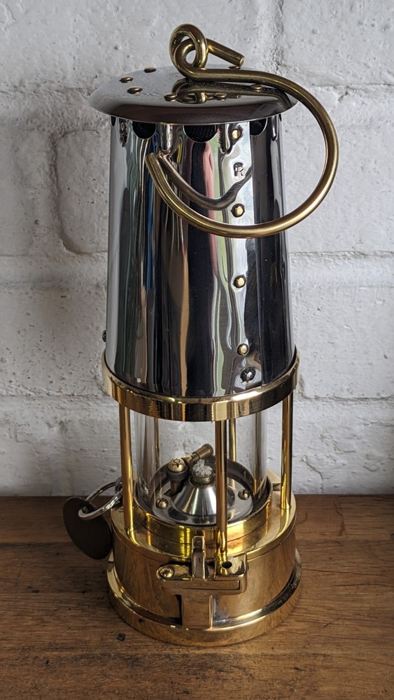 Protector Type 6 Miners Lamp with Working Relighter, Serviced + Spares #3 1977