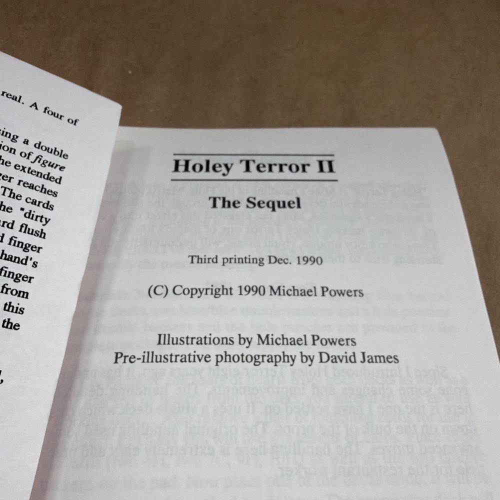 Mike Powers The Ultimate Holey Terror II Sequel Michael Powers Magic Trick 1990