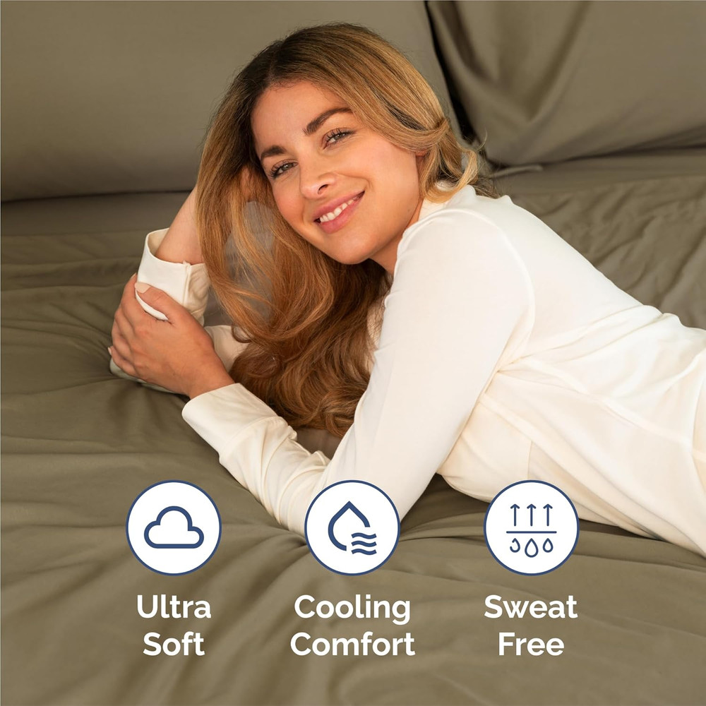 Luxurious Khaki Split King Bed Sheets Set - 4 & 6 Piece Collection