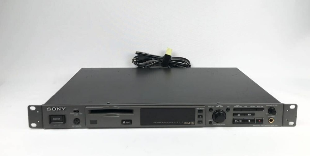 SONY MDS-E12 Professional MD LP Recorder Player Black Tested working
