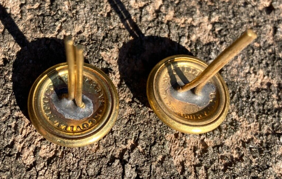 WW2 US Army Military Dress Cap Hat Studs Buttons Screws Brads Pins