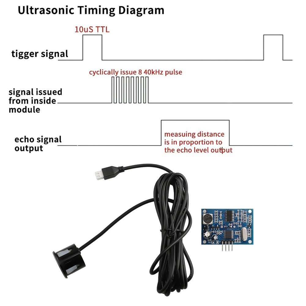 5V Waterproof Distance Sensor Module for Multiple Measurement Scenarios