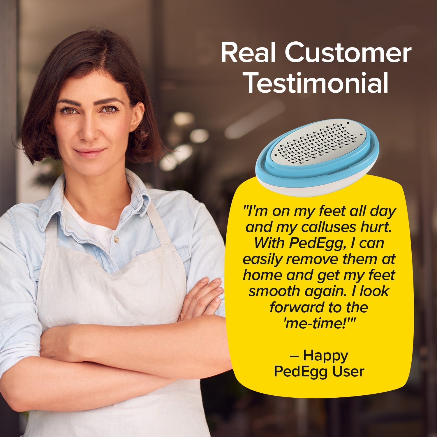 PedEgg Original Ergonomic Foot File and Callus Remover by BulbHead