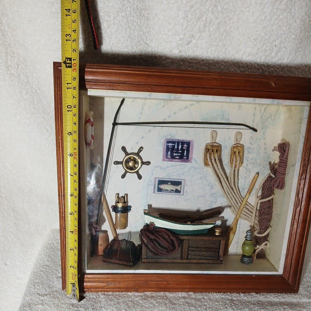 Vintage Nautical Shadow Box.