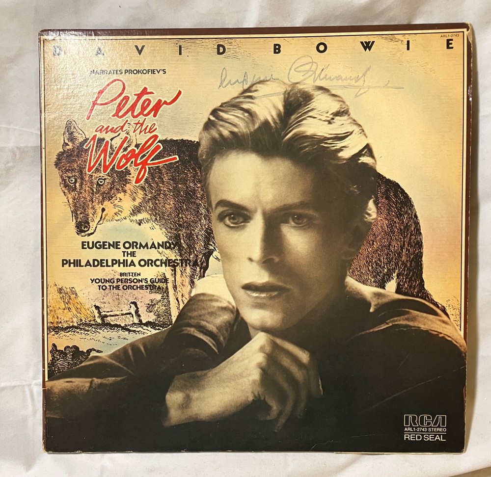 Rare David Bowie - Narrates Peter & the Wolf - Eugene Ormandy Signed Cover Only