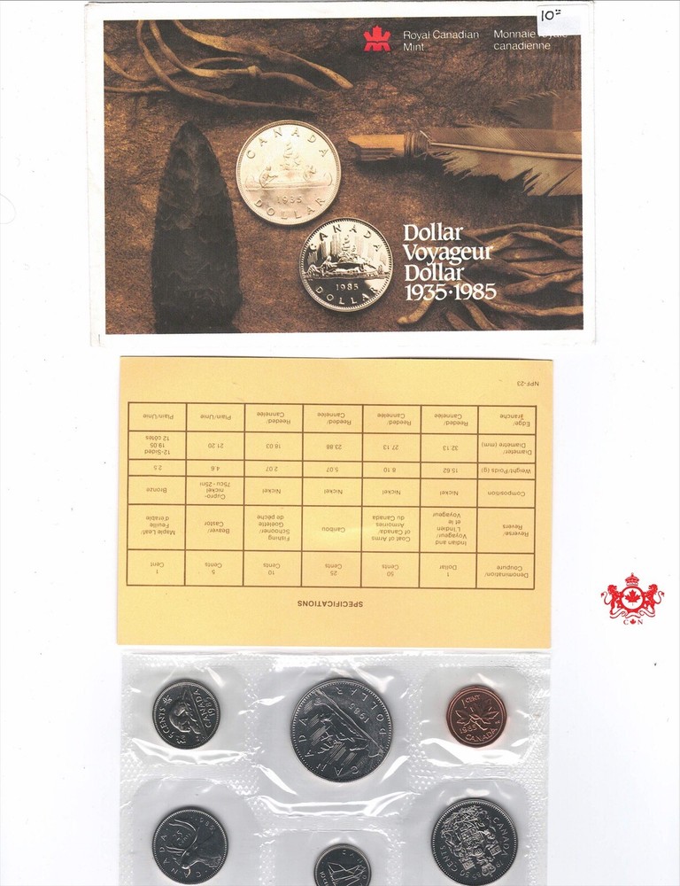 1985 Canada Proof Like Set - Royal canada Mint - Stock Pictures