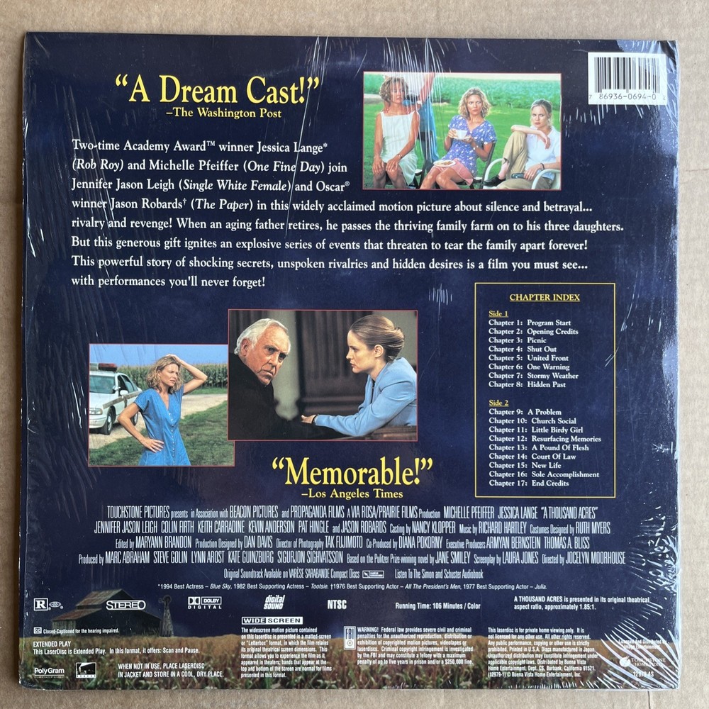 A Thousand Acres (Laserdisc, 1998)