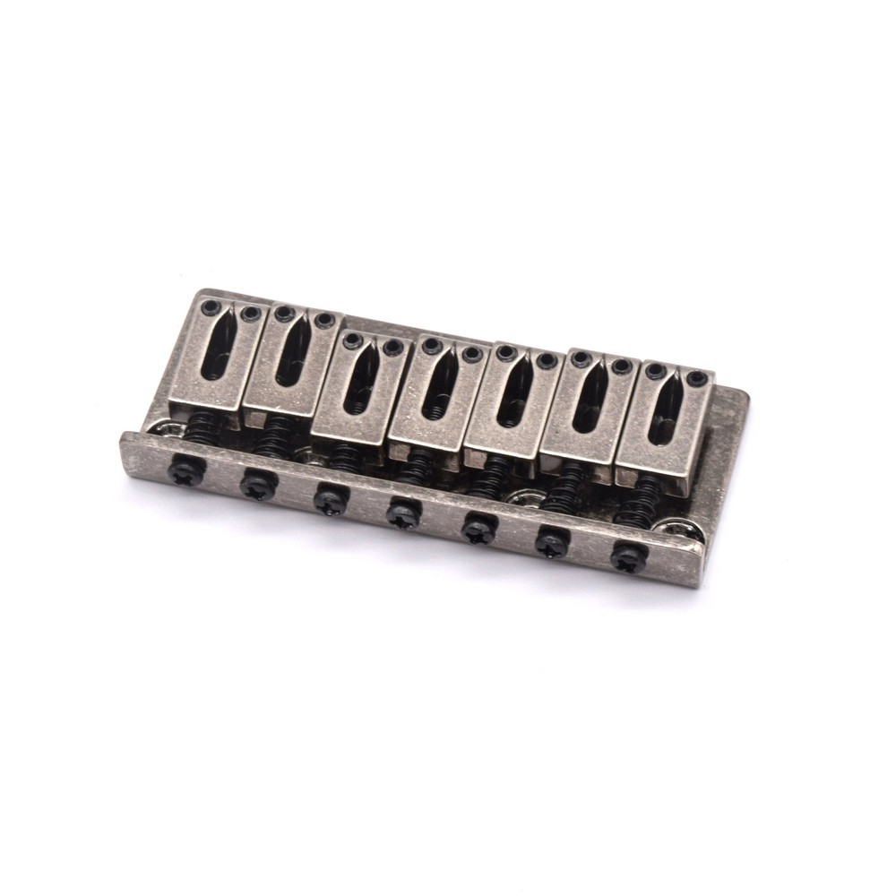 KD By AxLabs 7-String Hardtail Bridge - 10.8 mm Spacing - Antique Silver