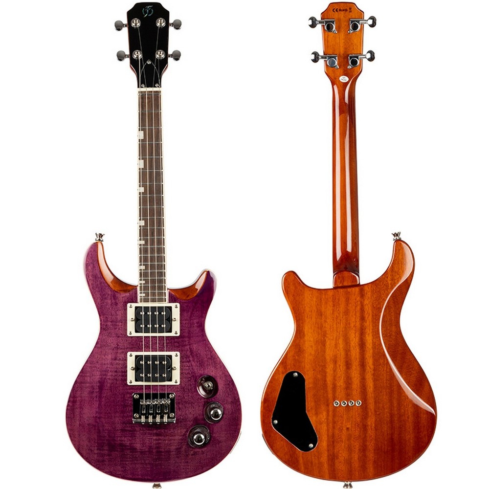 Flight Vanguard Solid Body Purple Electric Ukulele
