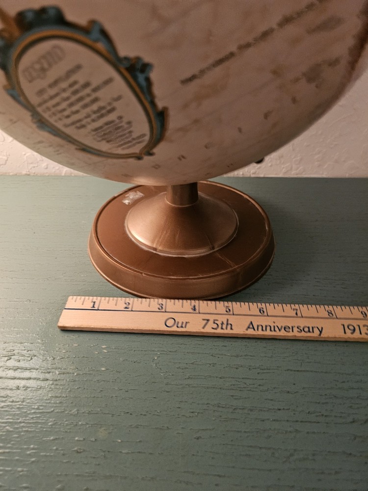 Vintage Repogle 12" Diameter Globe, U.S.S.R-Excellent