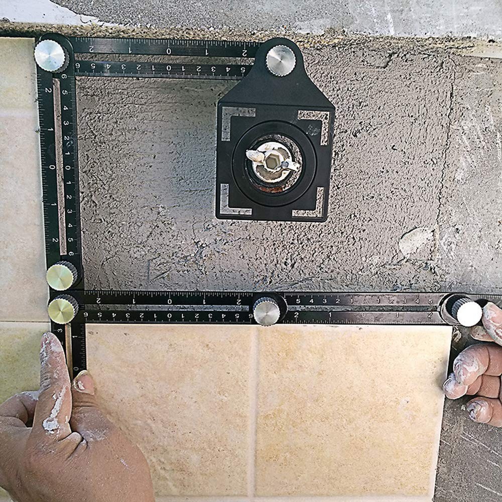 Compact Six-Fold Angle Finder - Precision Ruler Tool for Builders & Craftsmen