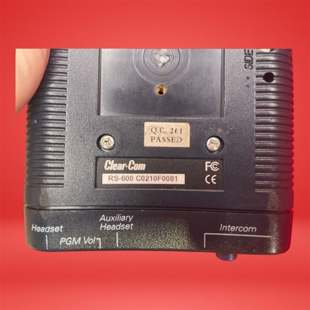 Clear-Com RS-602 Single-Channel Intercom Beltpack Compact & Durable Design