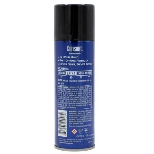 Consort Unscented Extra Hold Hair Spray for Men, 8.3 oz., Shine Enhancing *NEW*