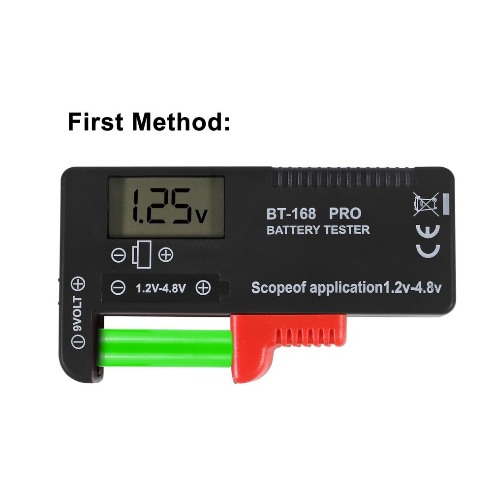 2 Pack Battery Tester，Digital LCD Universal Battery Tester (Model: Bt - 1