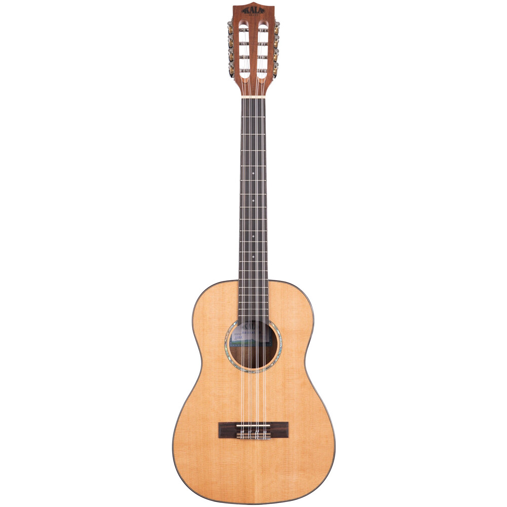 Kala KA-SCAC-B8 Gloss Solid Cedar Top Acacia Body 8-String Baritone Ukulele