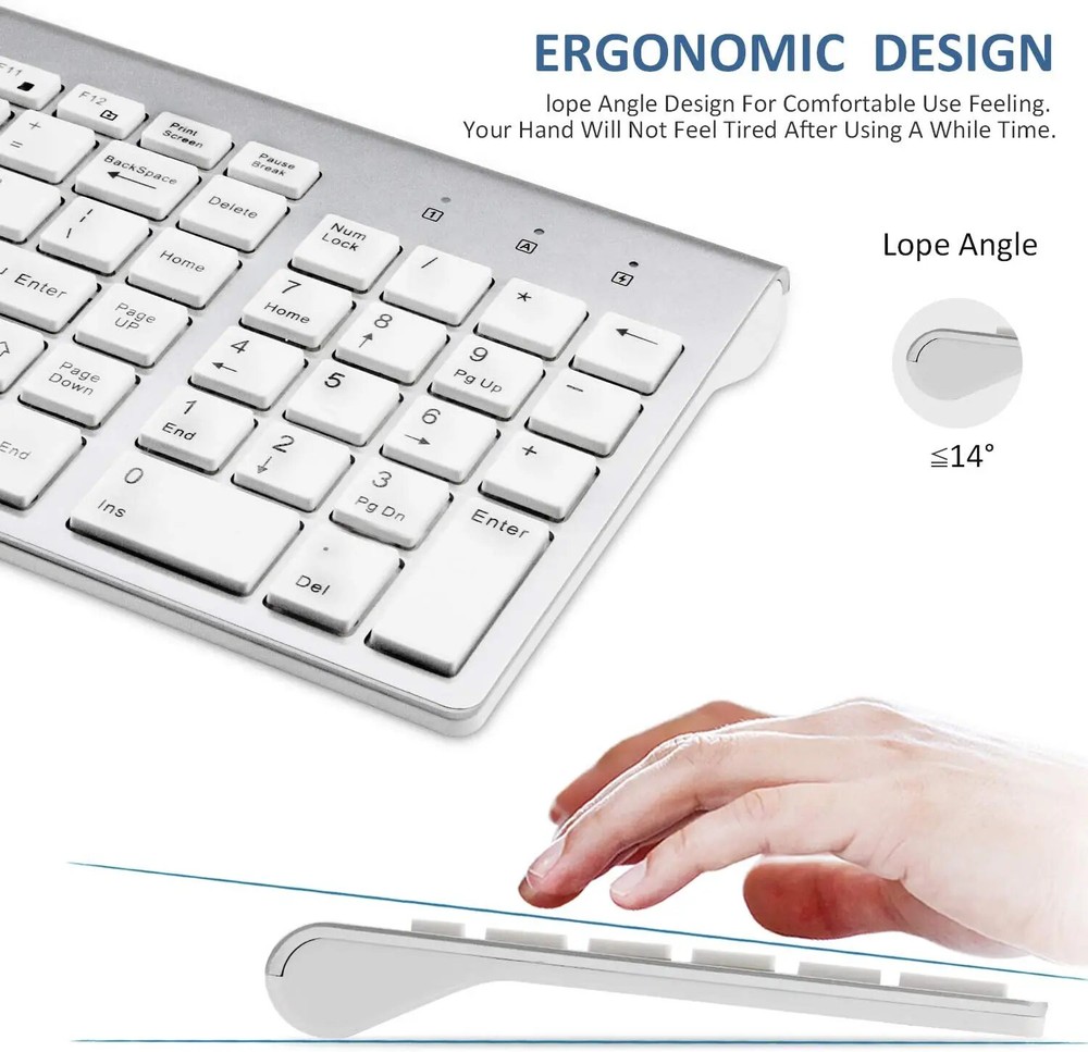 Mini Wireless Keyboard And Mouse Set Waterproof 2.4G For PC Laptop Mac Computer