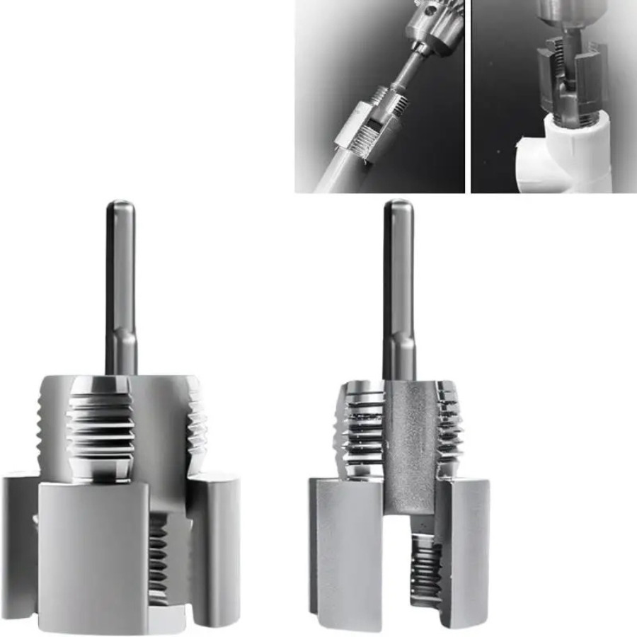 2Pcs 1/2''&3/4'' Water Pipe Integrated Internal & External Pipe Threading Tool