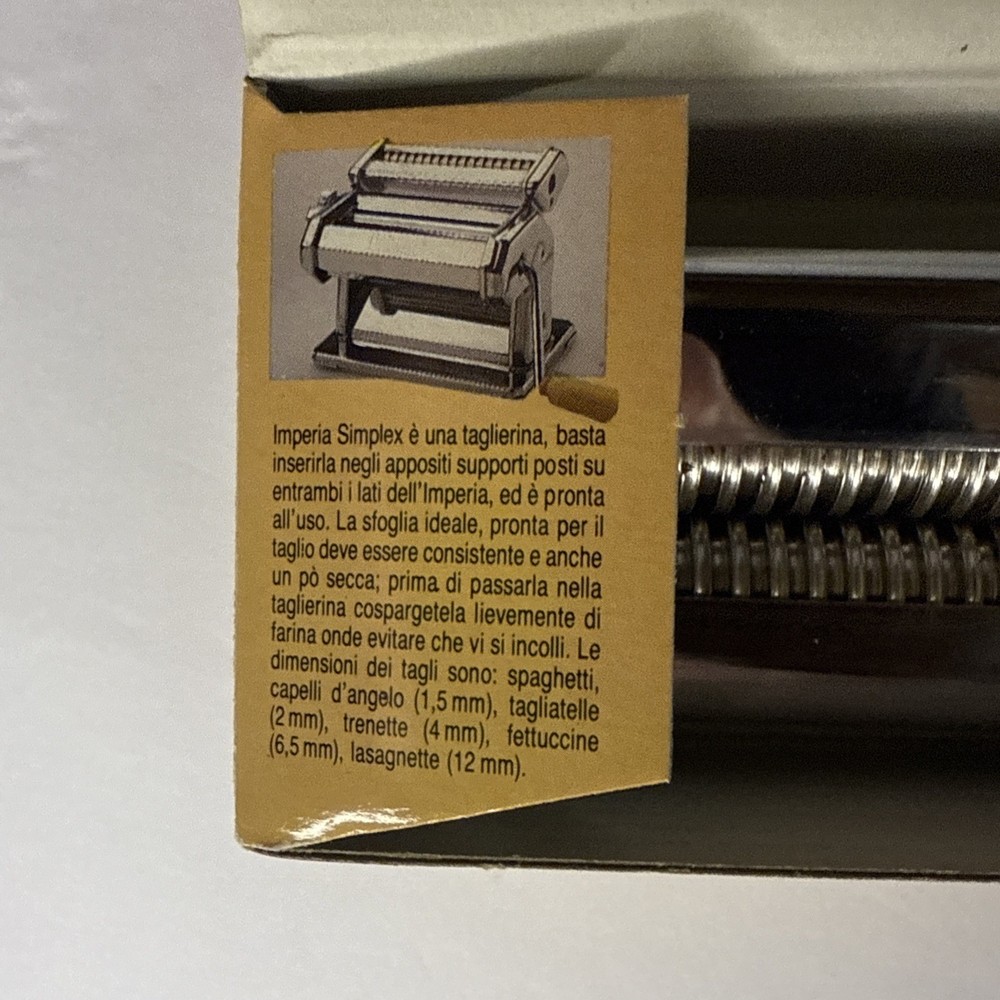 IMPERIA Simplex Pasta Maker Machine Attachment Spaghetti