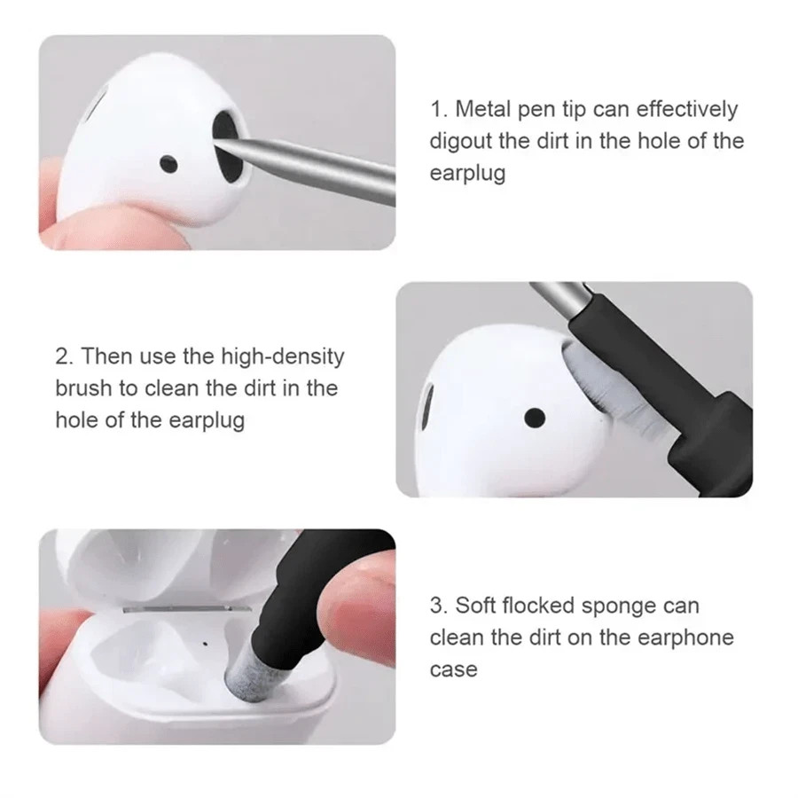 2-In-1 Cleaner Kit for Airpod iPhone Cleaning Kit Multi-Function Airpod Cleaner