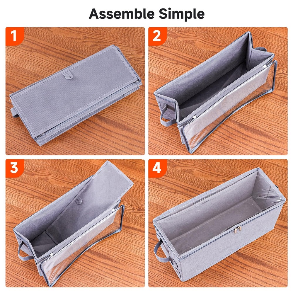yoyobubu Stackable CD Holder & Storage Case - CD Storage Box Organizer with L...