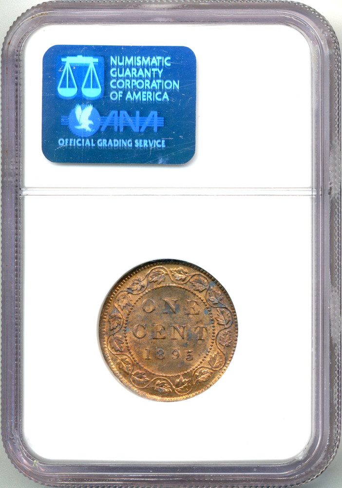 1895 Canada Large Cent - Choice Uncirculated, NGC MS63 RB