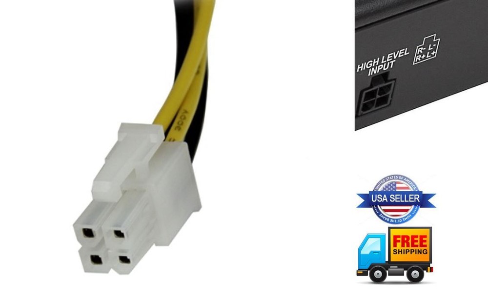 Speaker Level Output Harness Plug 4-Pin LANZAR Mini RE AUDIO Mini Amplifier