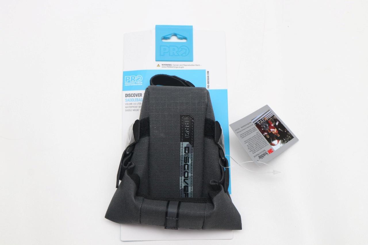 New Pro Discover Saddle Bag Waterproof Gravel Cycling Bike Seat Gray .6 Liter