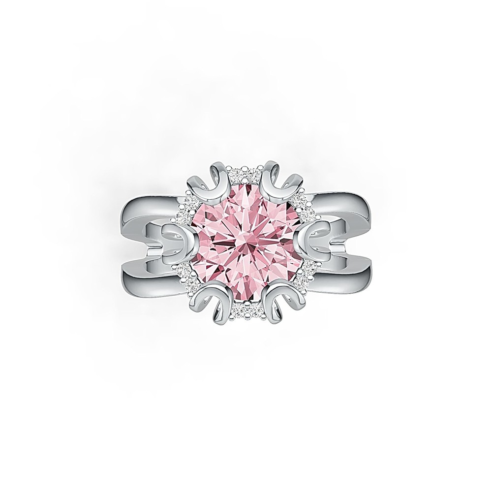 Sterling Silver Semi Mount Ring Setting Round RD 9.5x9.5mm