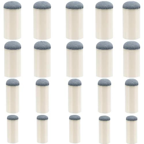 20pcs Slip On Pool Cue Tips, 4 Sizes Pool Queue Stick Tips Replacement Kit,