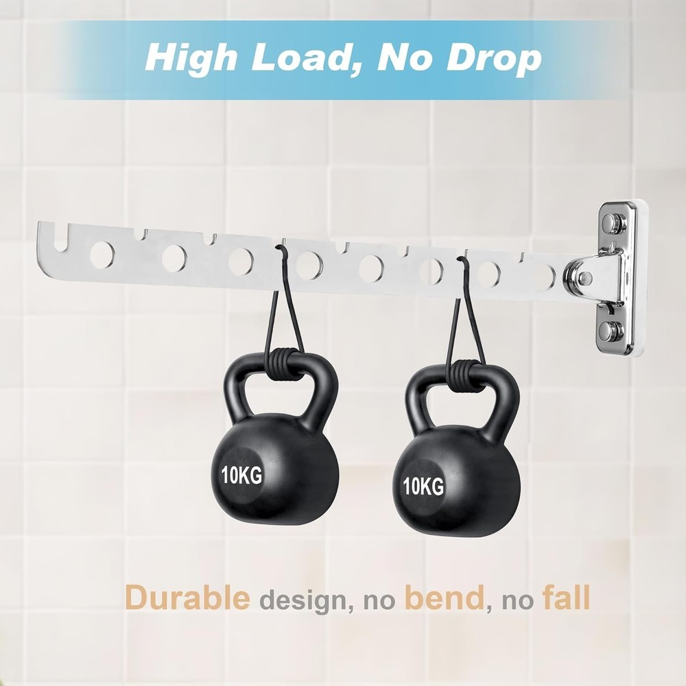 Folding Clothes Hanger,Stainless Steel Wall Mounted Drying Rack,Space Saving ...
