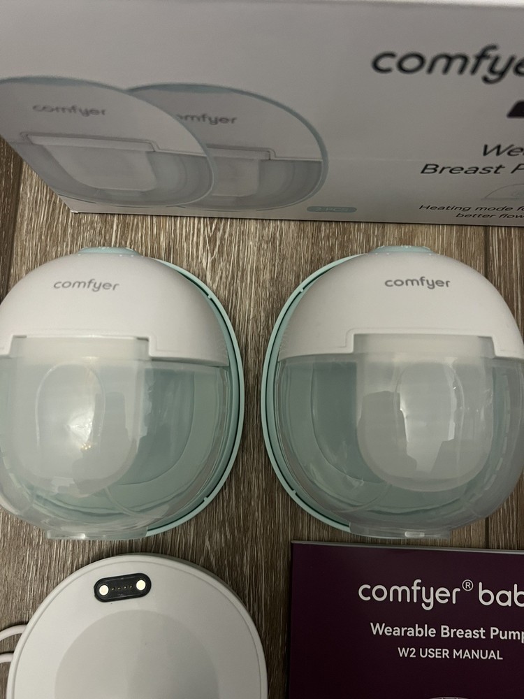 Comfyer Hands-Free Heated Breast Pump 2 Pack App Control *read description*