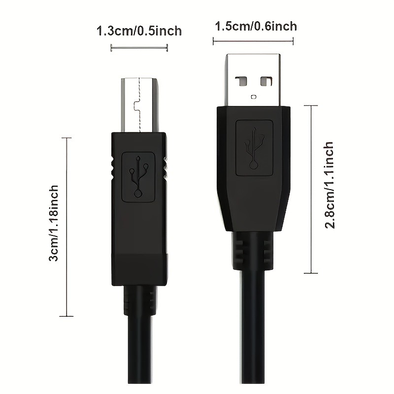 NEW USB 2.0 A TO B High Speed Printer Scanner Premium Cable Cord 1.5m