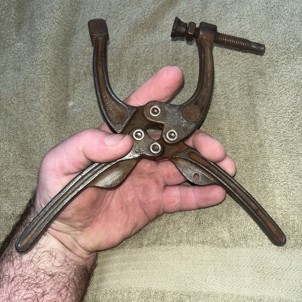 ANTIQUE DETROIT STAMPING ADJUSTABLE U CLAMP 8" FUNCTIONAL