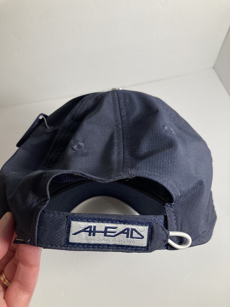 Bridgestone Senior Players Cap Hat Blue Adjustable Stretch Missing Button
