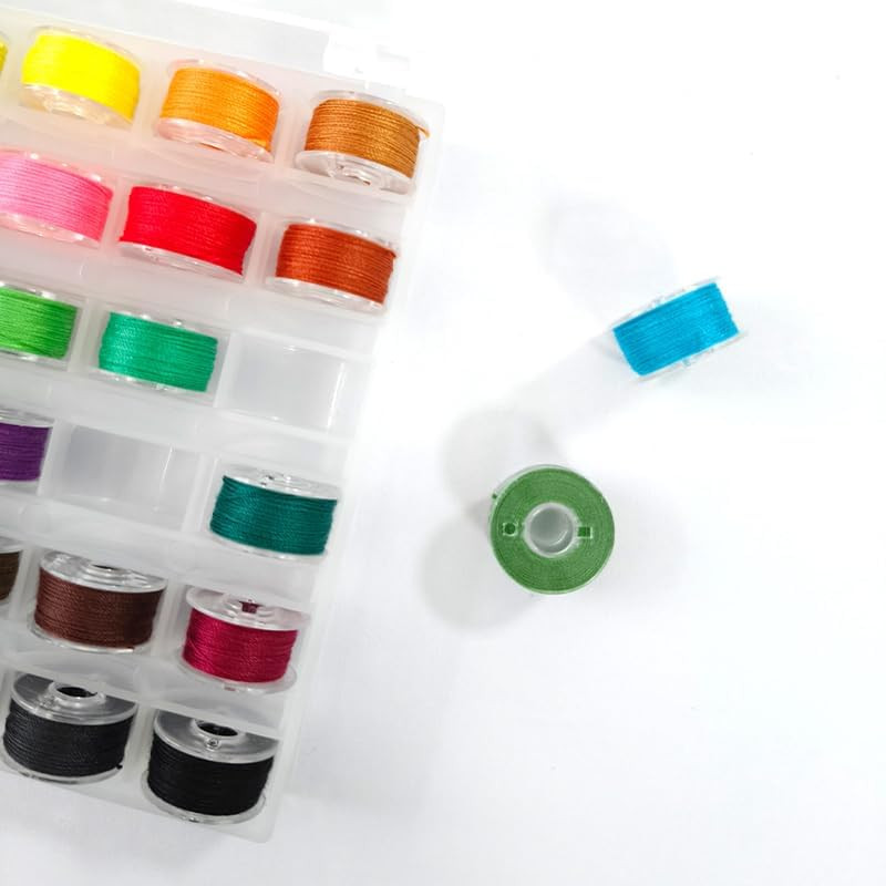 36 Pcs Bobbins and Sewing Threads Prewound Bobbin Thread with Clear Storage Case