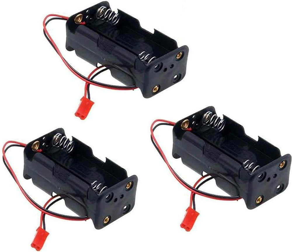 3Pack  02070 4 Cell AA Battery Container Case Holder Pack Box JST Plug Receiver
