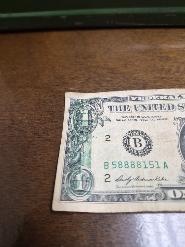 $1 Bill offset printing error