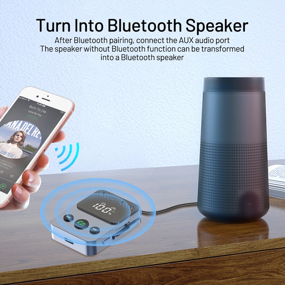 Wireless Bluetooth Integrated Audio Receiver Adapter Car Accessories Universal