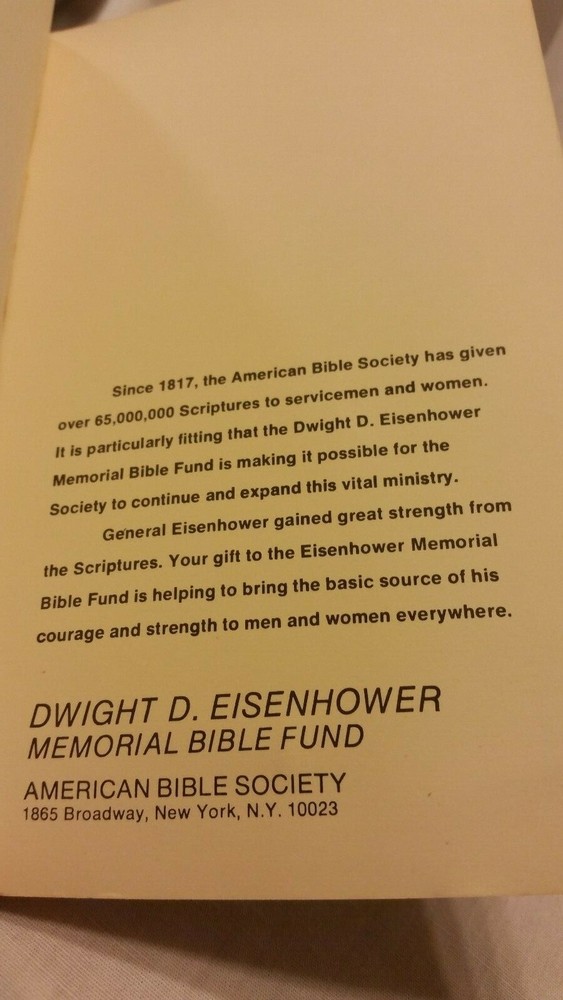 JOB PROVERBS ECCLESIASTES - Dwight D. Eisenhower Memorial Edition 1973