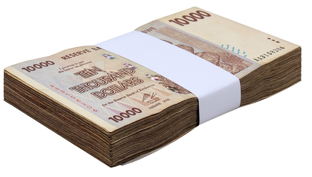 Zimbabwe 10000 Dollars, 2008, P-72, Used X 100 PCS Bundle Pack