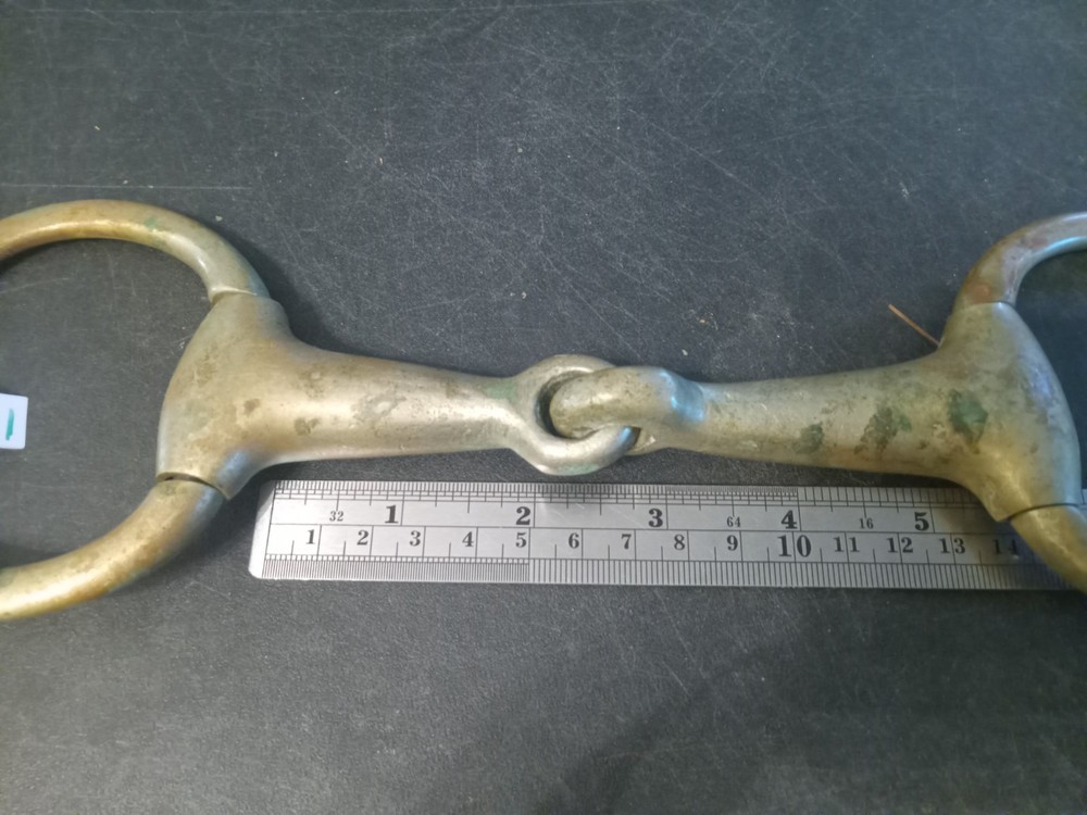 Used eggbutt snaffle bit 5 1/4 in nickel