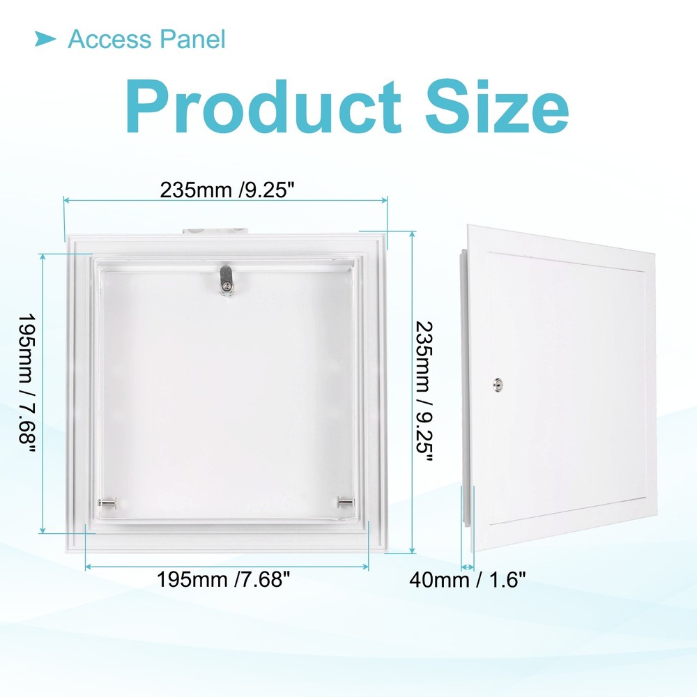 9"x9" Drywall Access Panel Wall Hole Cover Access Doors with Lock, White