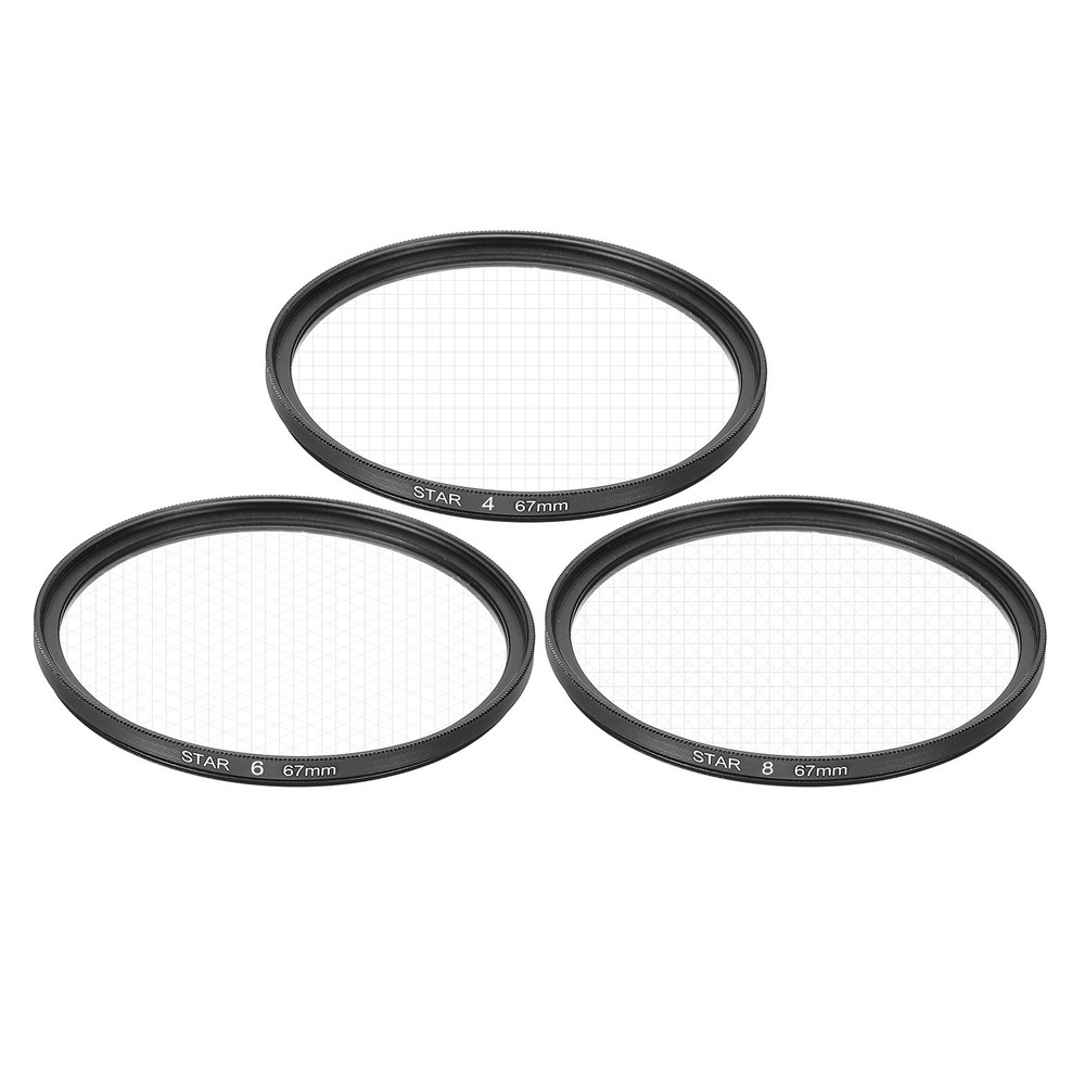 67mm Star Lens Filter, 1 Set Starburst Lens Filter 4 Points 6 Points 8 Points
