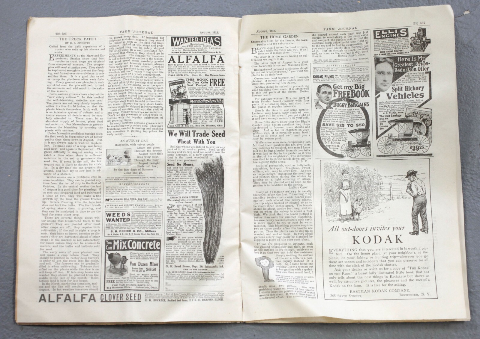 Vintage The Farm Journal August 1915 Philadelphia