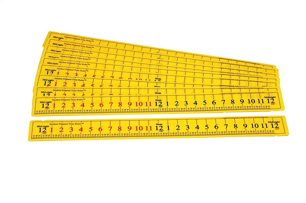 Learning Advantage 7546 Student Elapsed Time Ruler (Pack of 10)