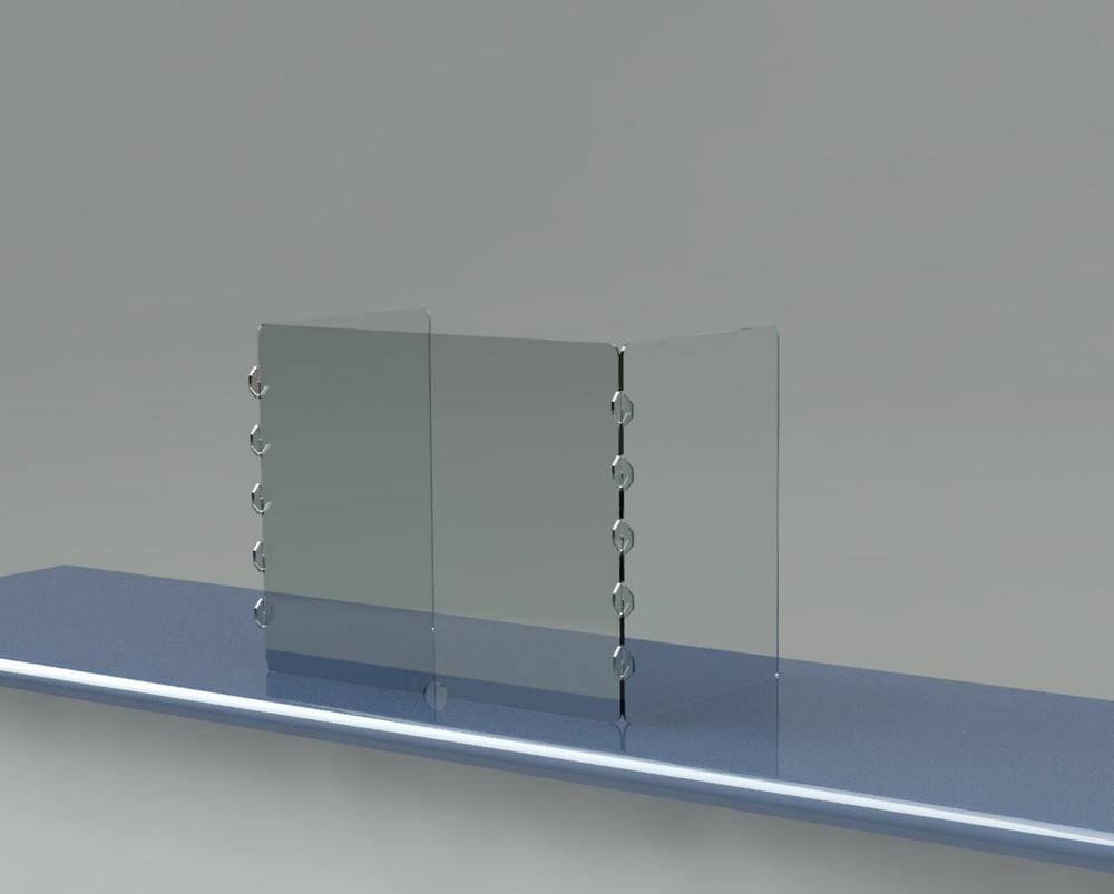 Full 3 Sided SNEEZE GUARD Student School Desk SHIELD Divider Partition