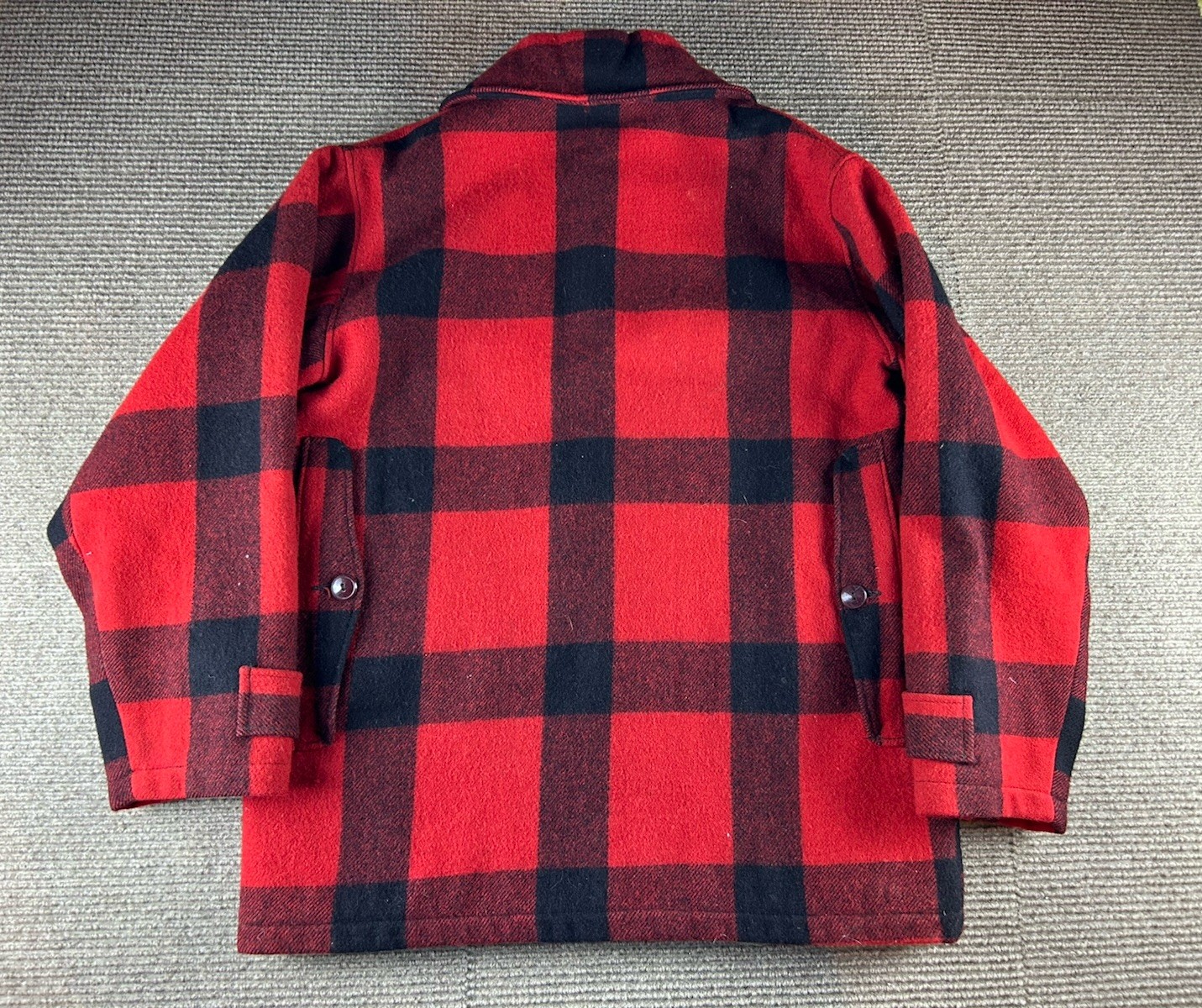 Vintage Woolrich Jacket Mens 40 Buffalo Plaid Mackinaw Wool Hunting & Pants NWT